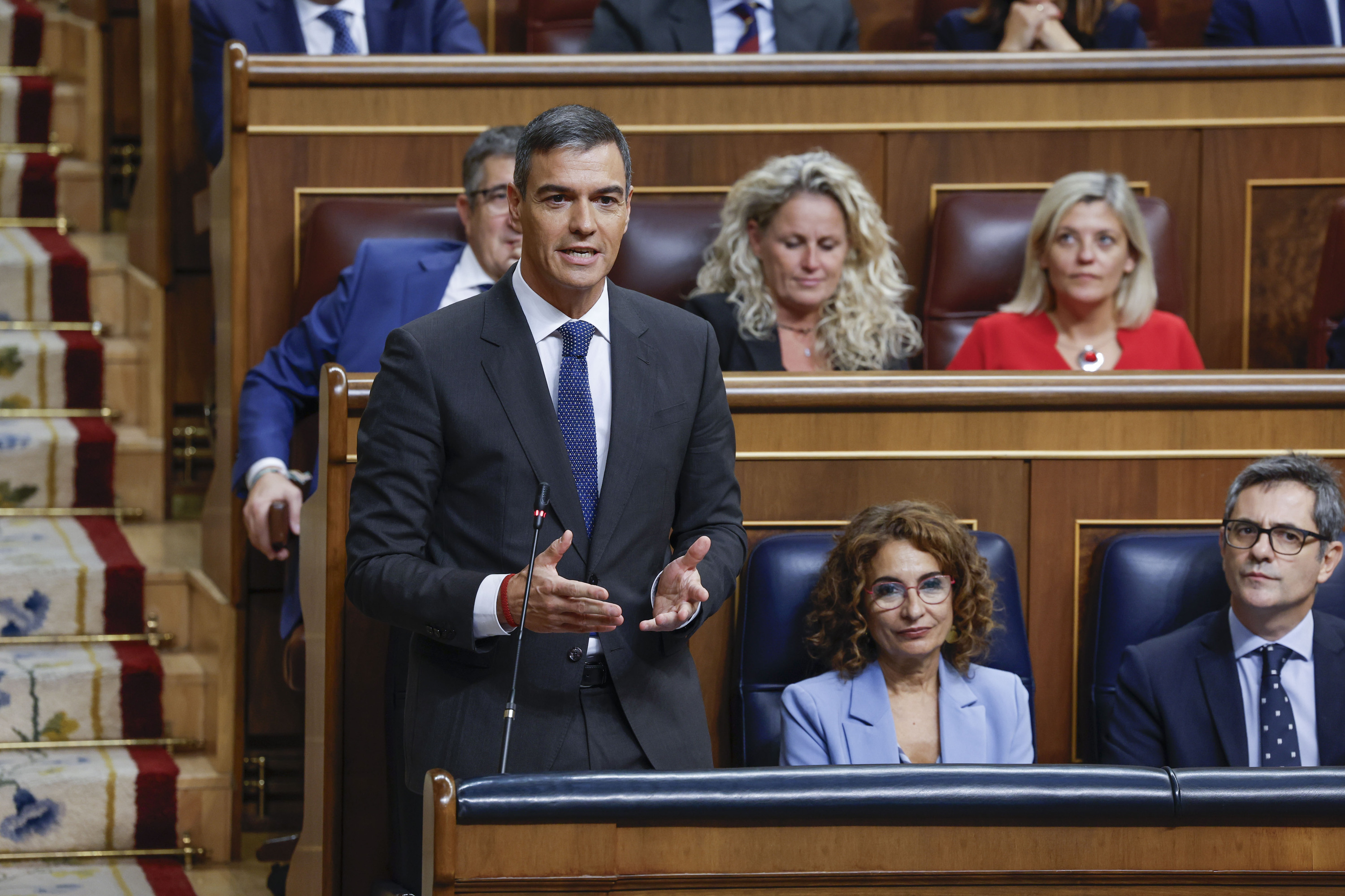 Pedro Sanchez Espainiako gobernuburua, gaur, Kongresuan. J.J. GUILLEN / EFE