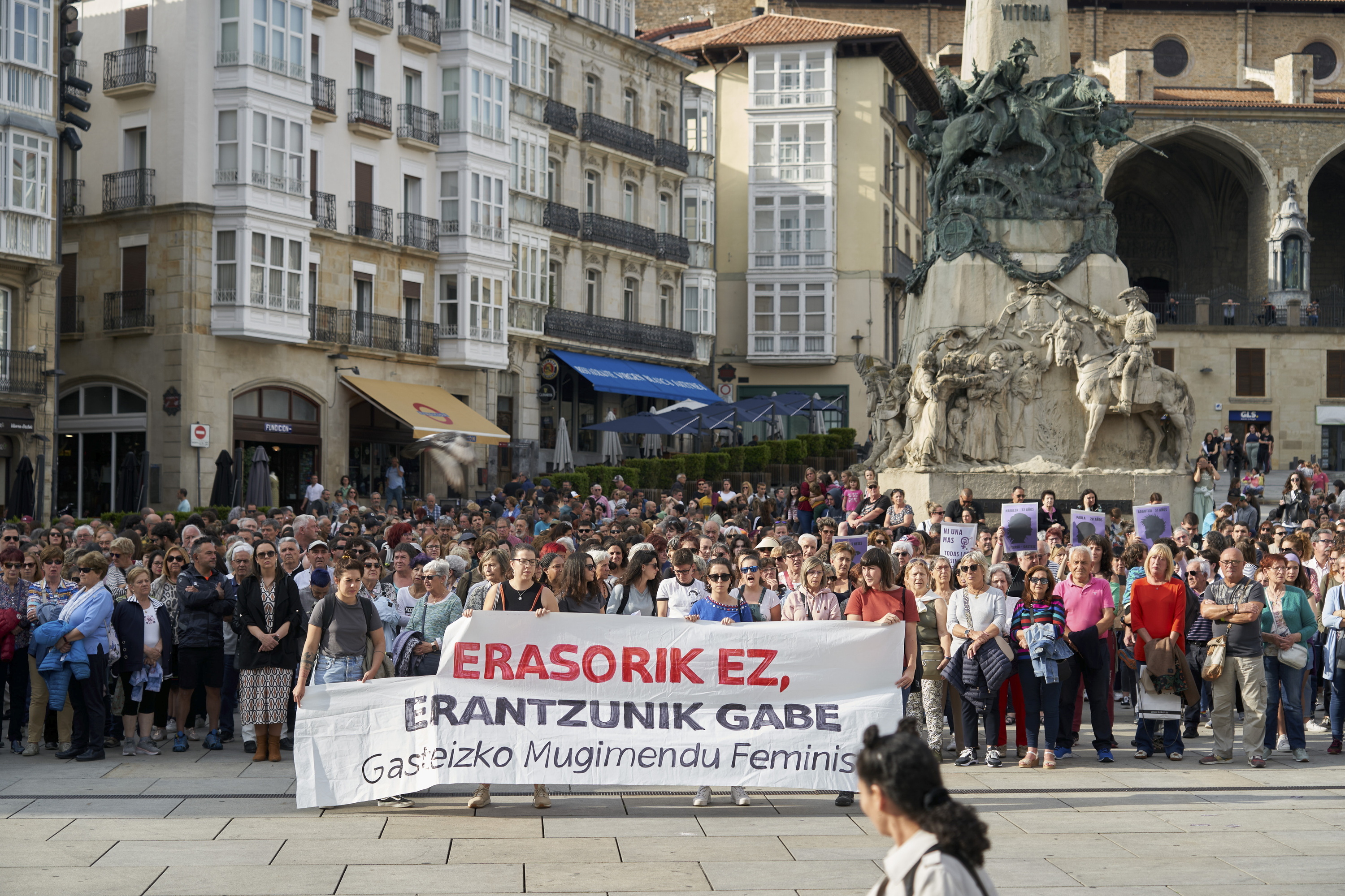Eraso matxisten aurkako elkarretaratze bat, Gasteizen, artxiboko irudian. JAIZKI FONTANEDA / FOKU