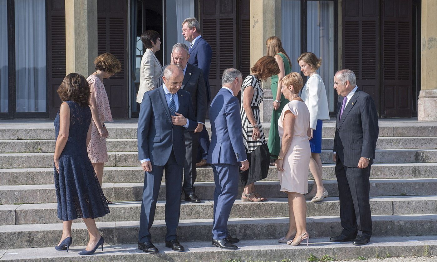 Eusko Jaurlaritzaren ikasturte politikoaren lehen gobernu bilkura, iazko abuztuan, Donostiako Miramar jauregian. JUAN CARLOS RUIZ / FOKU.