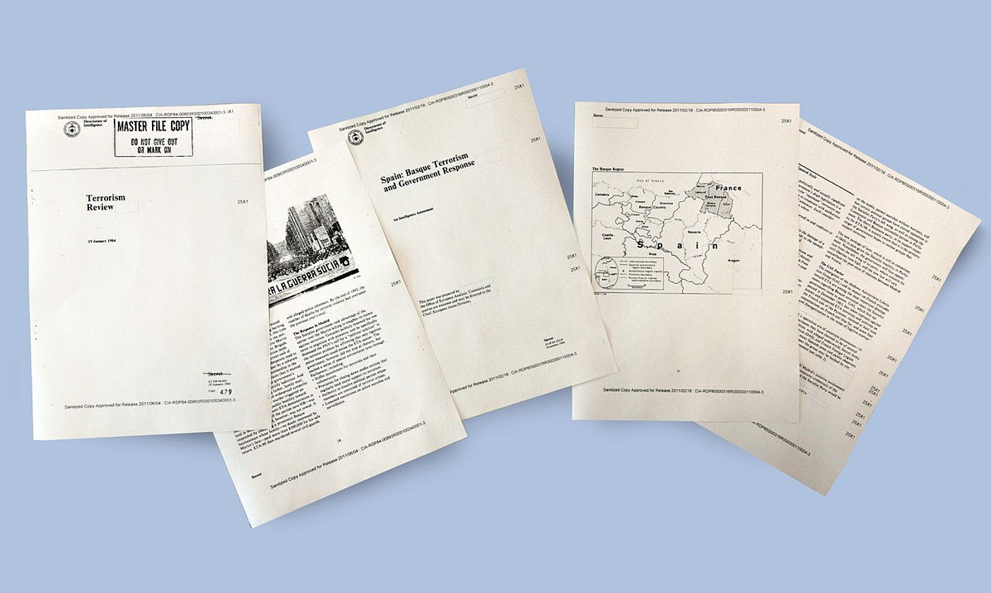 Felipe Gonzalezen «terrorismoaren aurkako politika» aztertzen zuten CIAren 1984ko bi agiriren pasarteak. BERRIAren webgunean osorik daude dokumentuak. BERRIA.