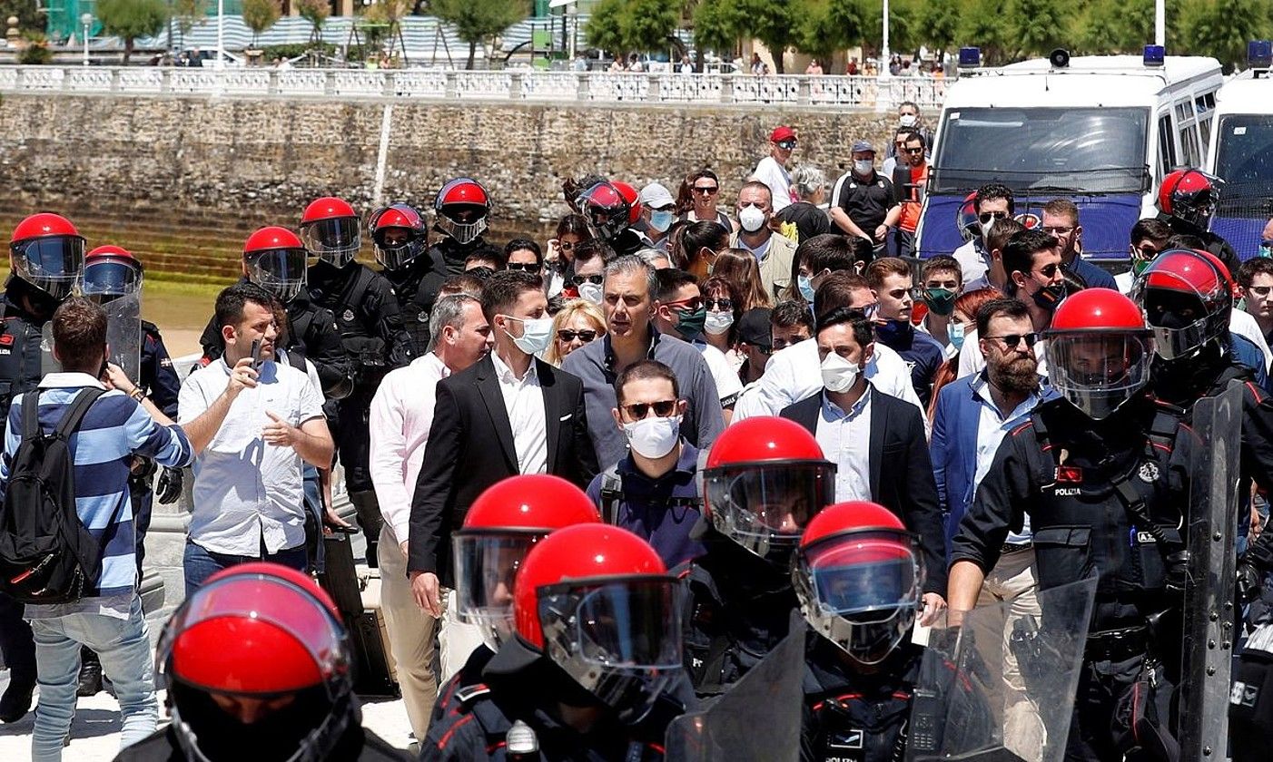 Voxen ekitaldia Donostian. EFE.