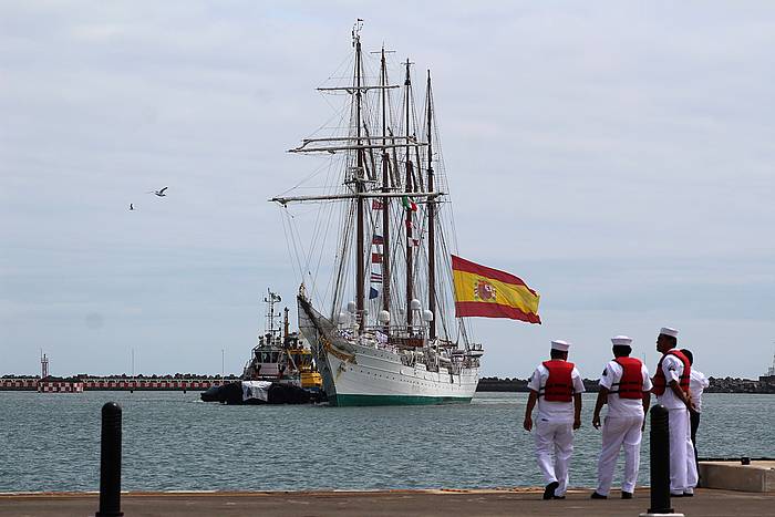 'Juan Sebastian Elcano' ontzia, joan den astean, Mexikon. VíCTOR HUGO YáñEZ RAMOS, EFE.