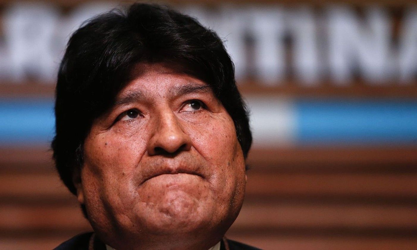 Evo Morales Boliviako presidente ohia, artxiboko argazki batean. JUAN IGNACIO RONCORONI / EFE.