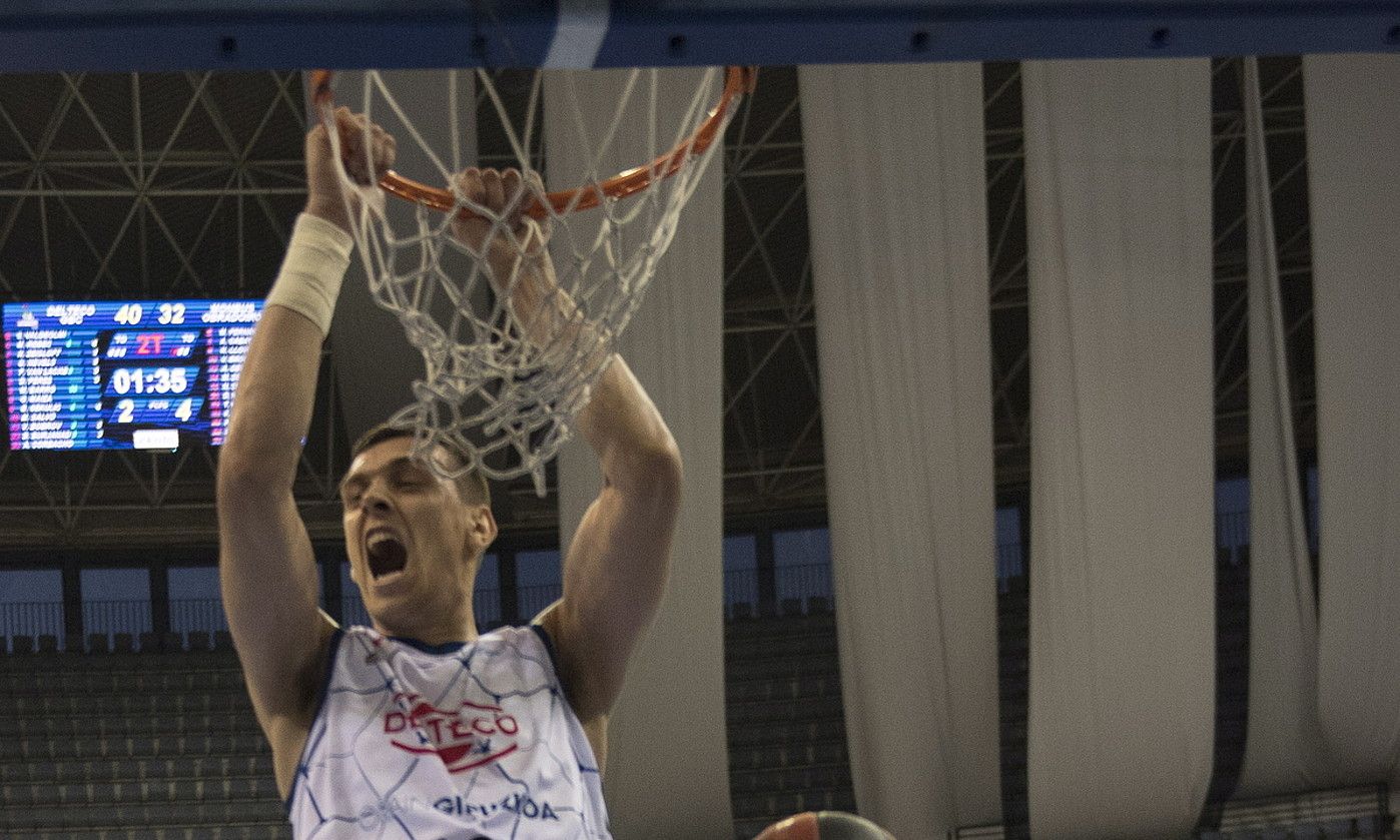 Gipuzkoa Basketek duela bi sasoi jokatu zuen azken aldiz ACBn. JUAN CARLOS RUIZ / FOKU.