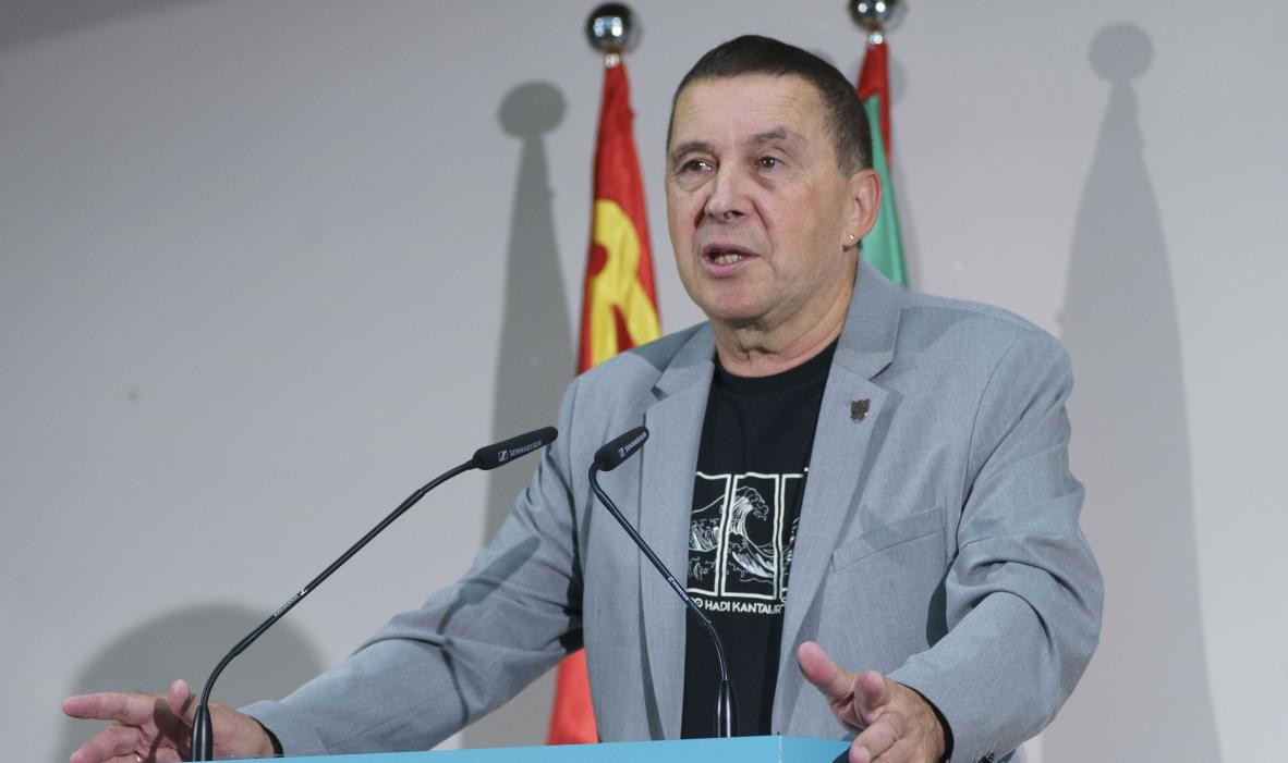 Arnaldo Otegi EH Bilduren koordinatzaile nagusia. JON URBE / FOKU