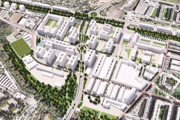 Ramon Garitano eta Simon Garitano arkitektoek eta EOS Ingeniaritzako Alvaro Sesmak Iruñeko Sanduzelai eraldatzeko ondutako 'Tres en raya' proiektua. IRUÑEKO UDALA Ramon Garitano eta Simon Garitano arkitektoek eta EOS Ingeniaritzako Alvaro Sesmak Iruñeko Sanduzelai eraldatzeko ondutako 'Tres en raya' proiektua. IRUÑEKO UDALA