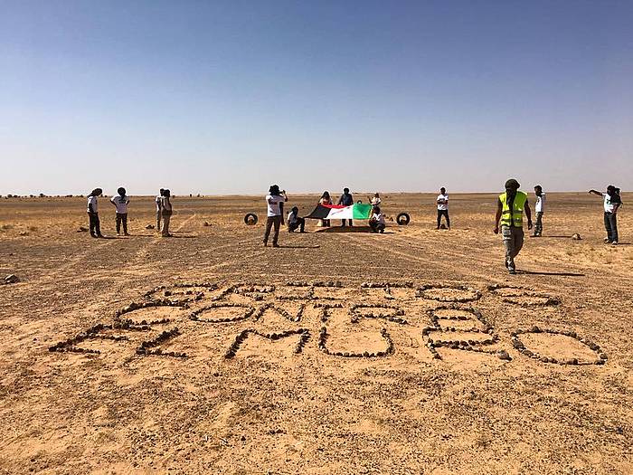 Marokok Mendebaldeko Saharan eraikitako harresiaren kontrako protesta, lurralde liberatuetan. BERRIA