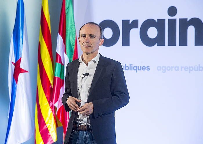 Josu Juaristi, Orain Errepublikak koalizioaren aurkezpenean. MARISOL RAMIREZ, FOKU