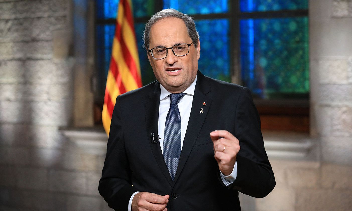 Quim Torra, Generalitateko presidentea. JORDI BEDMAR.