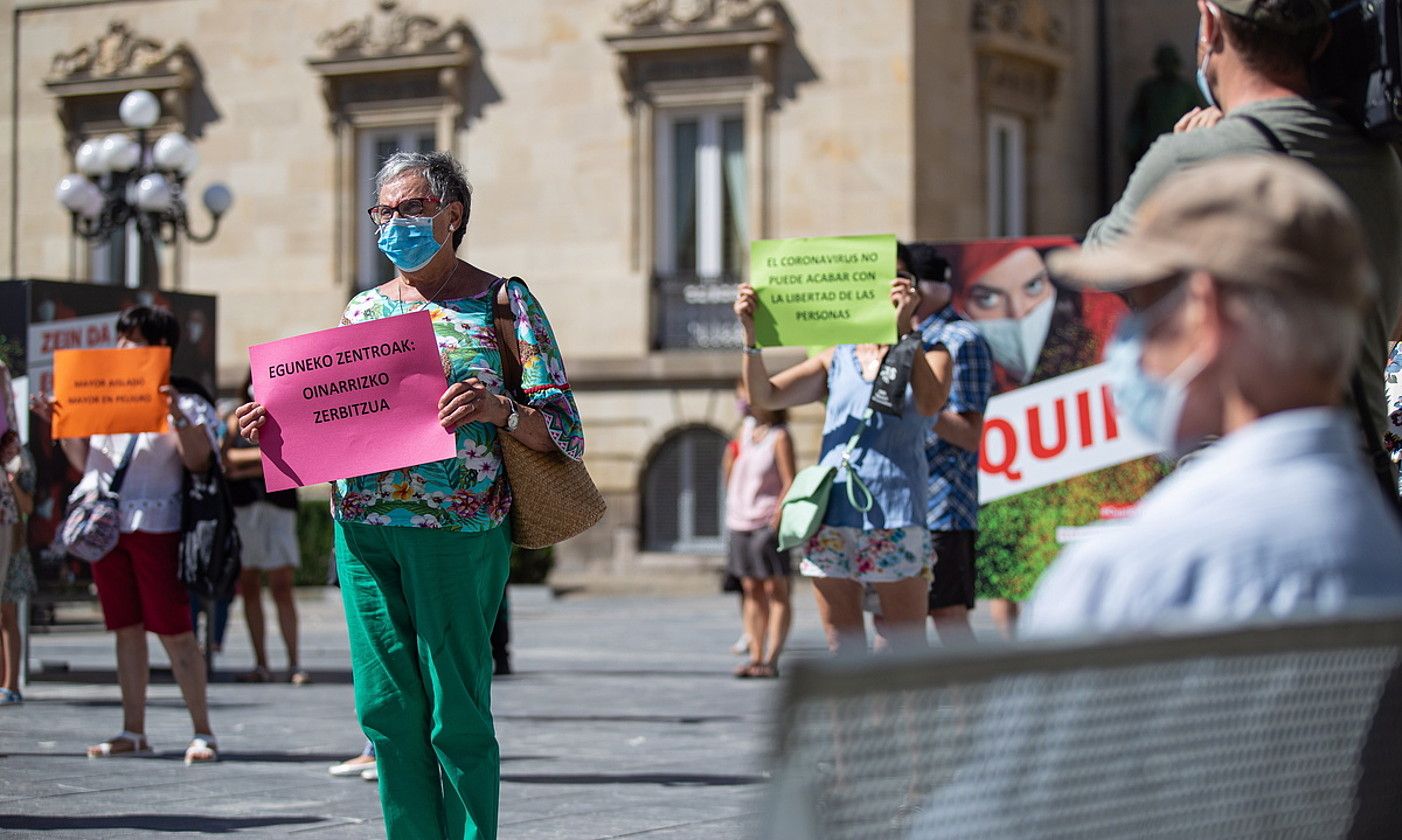 Protesta bat Gasteizen. E.PORTILLO/ FOKU.