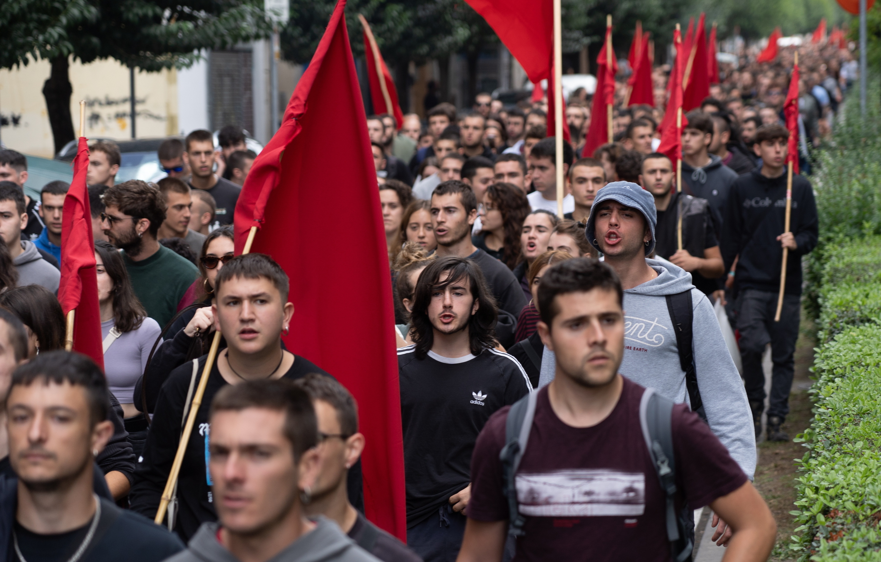 Iazko topaketen barruan GKSk antolatutako manifestazioa, Atarrabian. JAGOBA MANTEROLA / FOKU