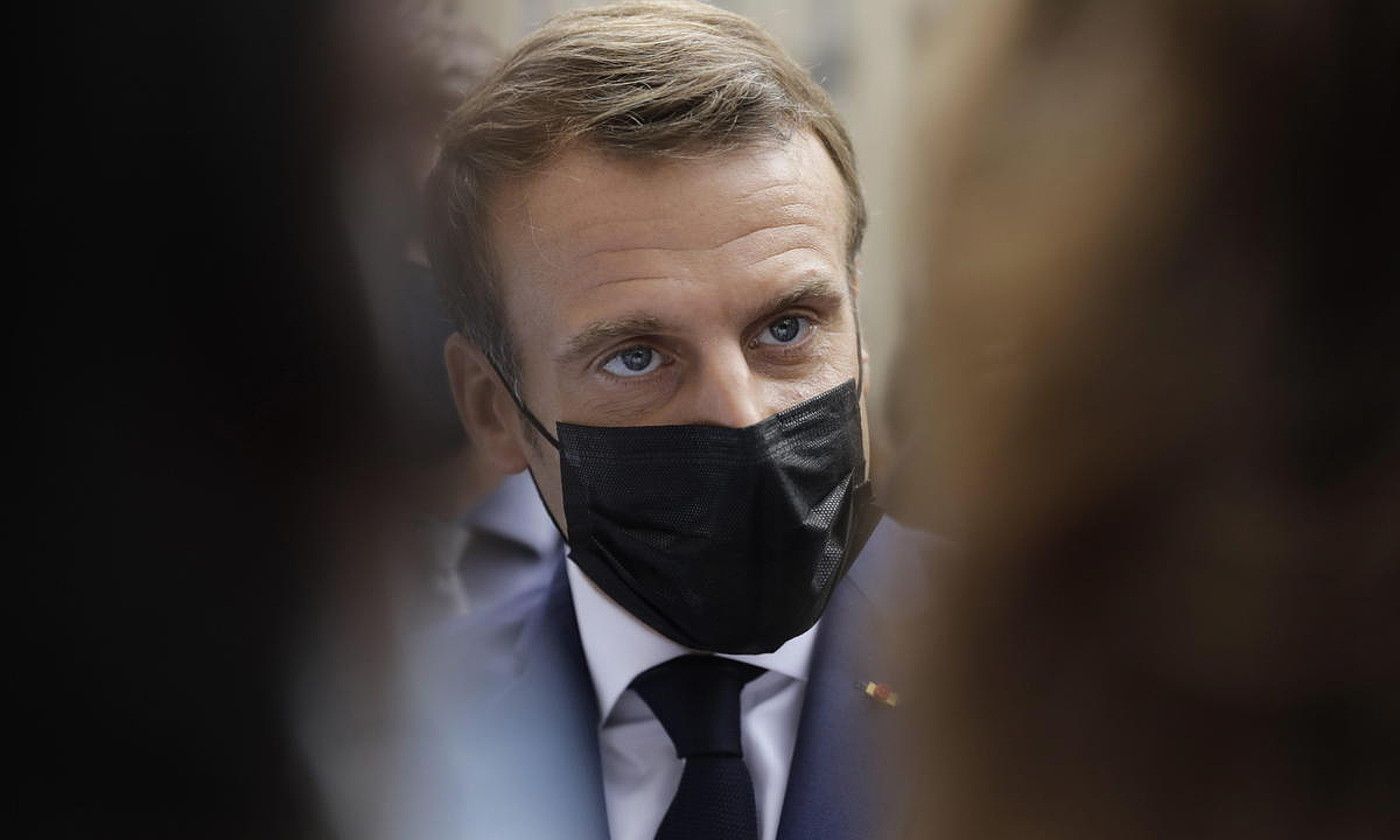 Emmanuel Macron, Frantziako presidentea. LEWIS JOLY / POOL / EFE.