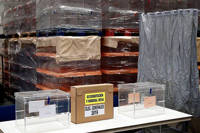 Espainiako bozetarako hautetsontziak, Madrilen. CHEMA MOYA, EFE.