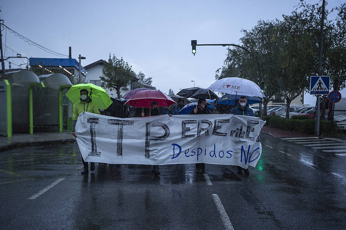 Kaleratzeen aurkako manifestazioa, asteazkenean. ARITZ LOIOLA / FOKU.