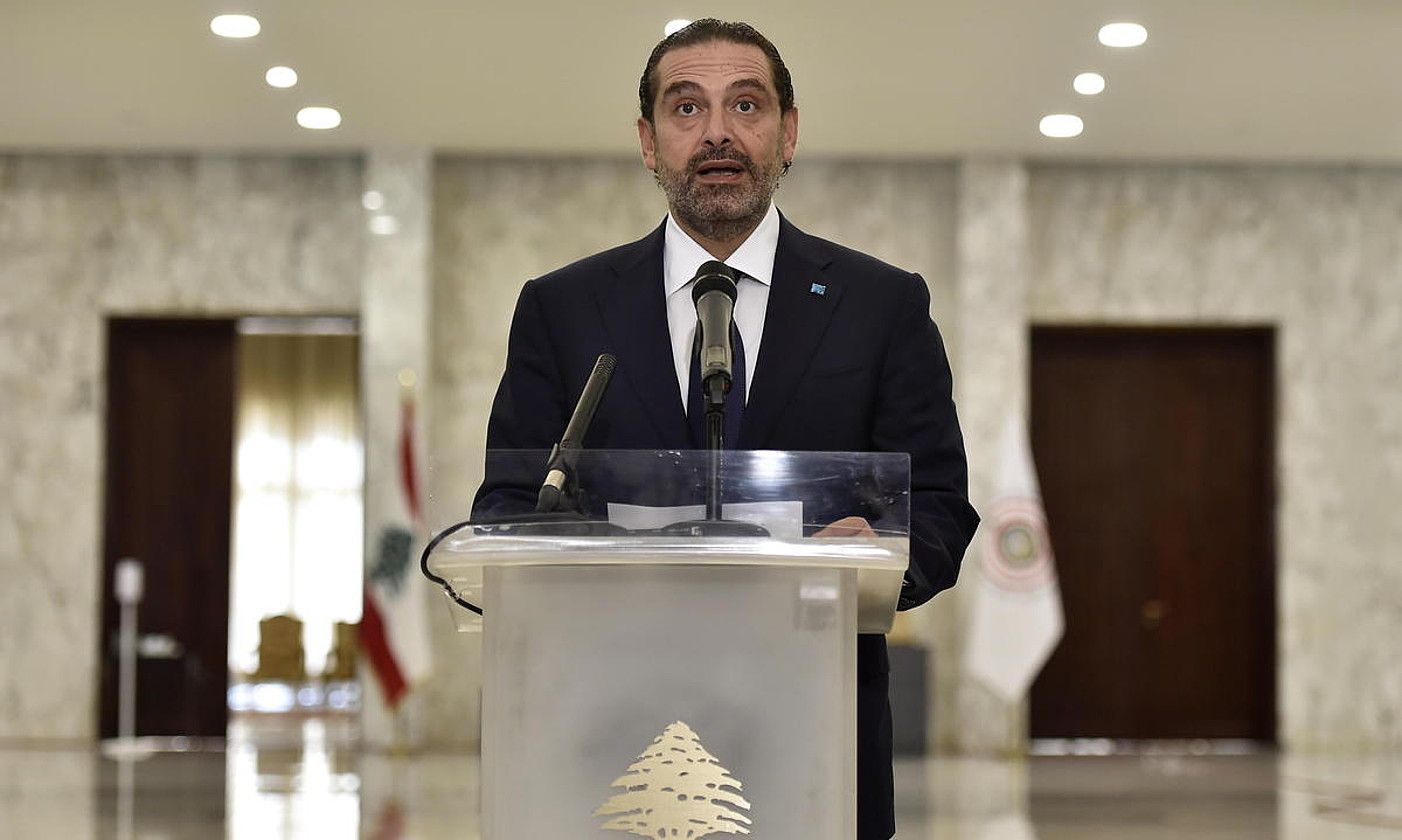 Saad Hariri, Libanoko lehen ministro berria, kargua hartzen. WAEL HAMZEH / EFE.