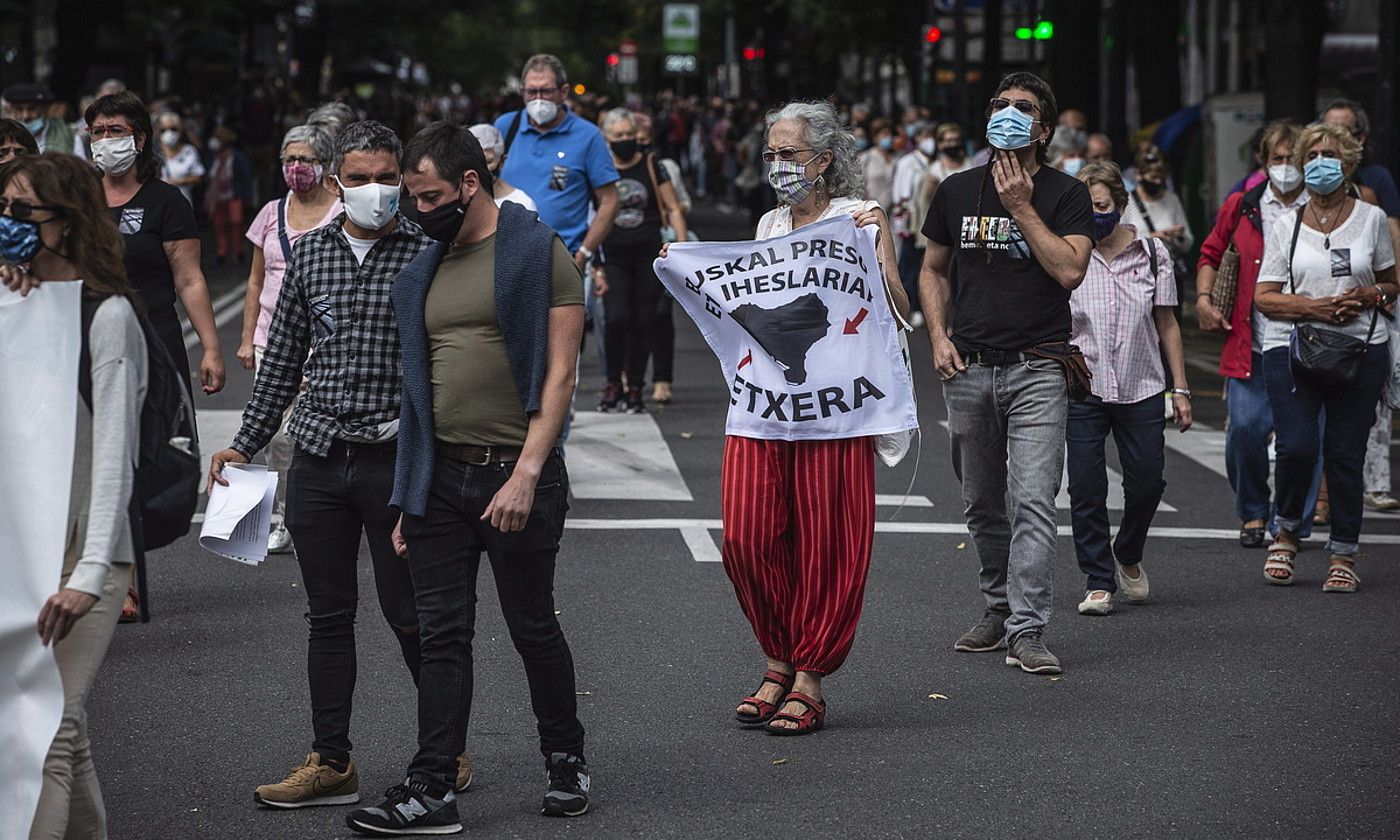 Euskal presoen alde irailean egindako protesta bat, Bilbon. ARITZ LOIOLA / FOKU.