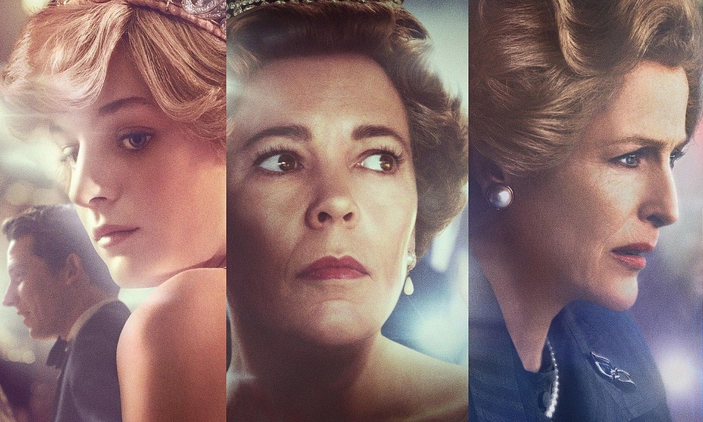 Denboraldi berrian hiru emakume dira protagonista: Galesko Diana, Elizabeth II.a eta Margaret Thatcher. NETFLIX.