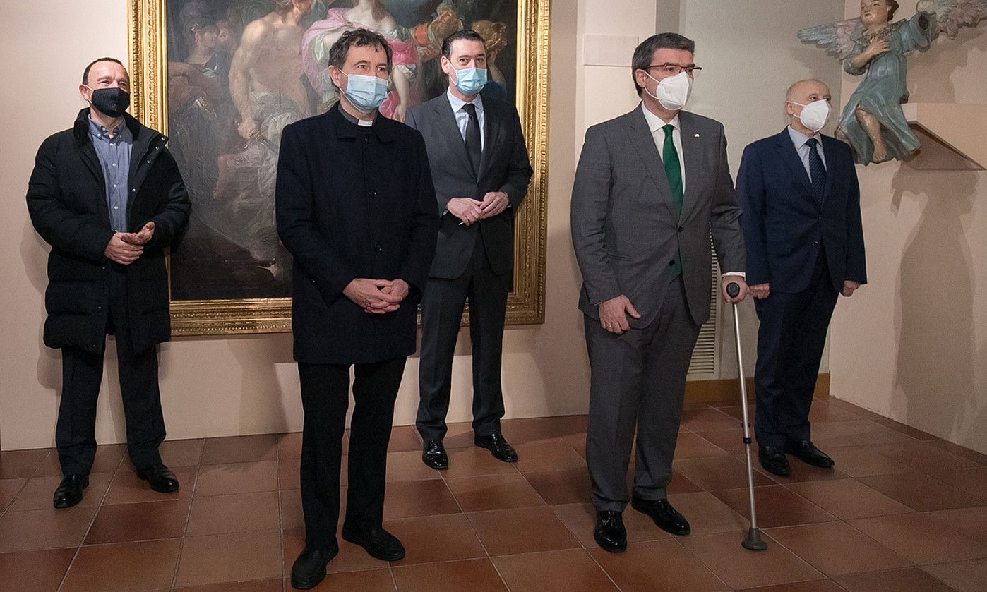 Gonzalez, Segura, Zugaza, Aburto eta Martinez, atzo. BILBOKO ARTE EDERREN MUSEOA. Gonzalez, Segura, Zugaza, Aburto eta Martinez, atzo. BILBOKO ARTE EDERREN MUSEOA.