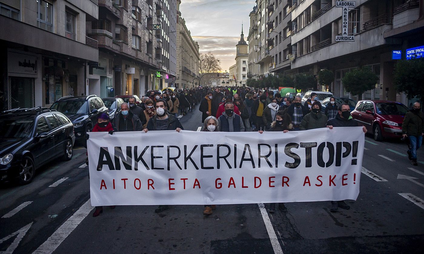 Epaiketa salatzeko mobilizazioa, Gasteizen. JAIZKI FONTANEDA / FOKU.