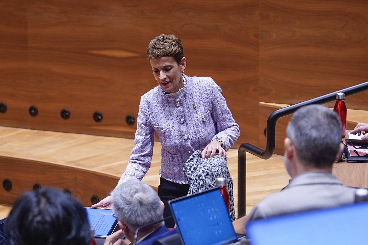 Maria Txibite Nafarroako Parlamentuan, joan den astean. IÑIGO URIZ / FOKU