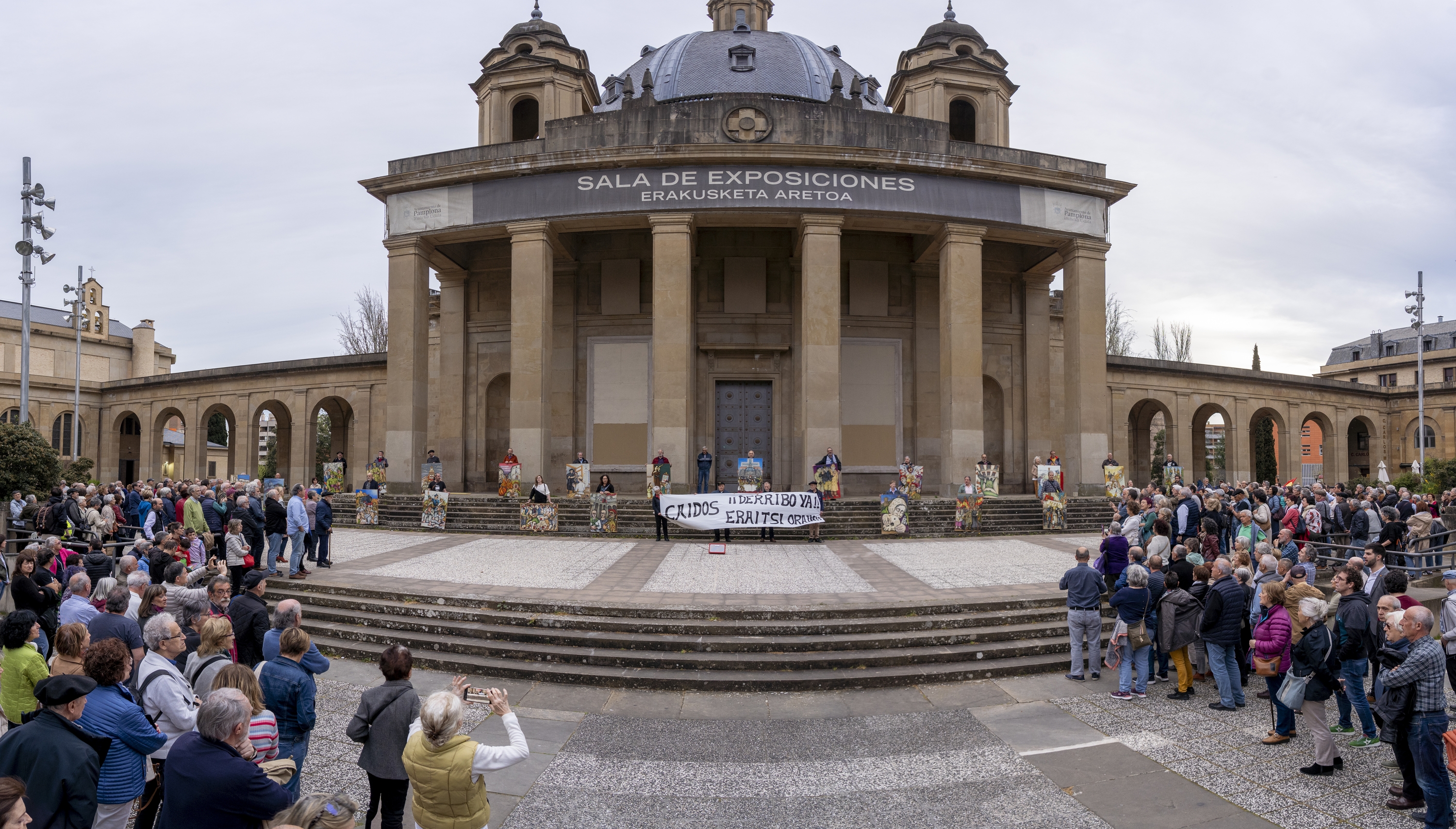 Erorien Monumentuaren aurkako protesta bat, artxiboko irudi batean. IÑIGO URIZ / FOKU