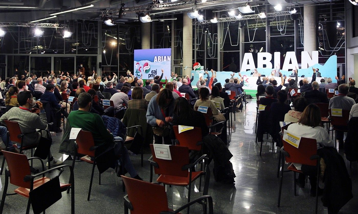 EAJk egindako Aberri Batzarra, joan den abenduaren 10ean, Bilboko Euskalduna jauregian. BERRIA.