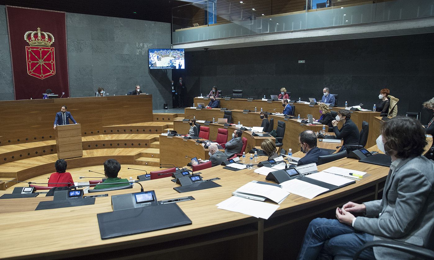 Nafarroako Parlamentua, artxiboko irudi batean. IÑIGO URIZ / FOKU.