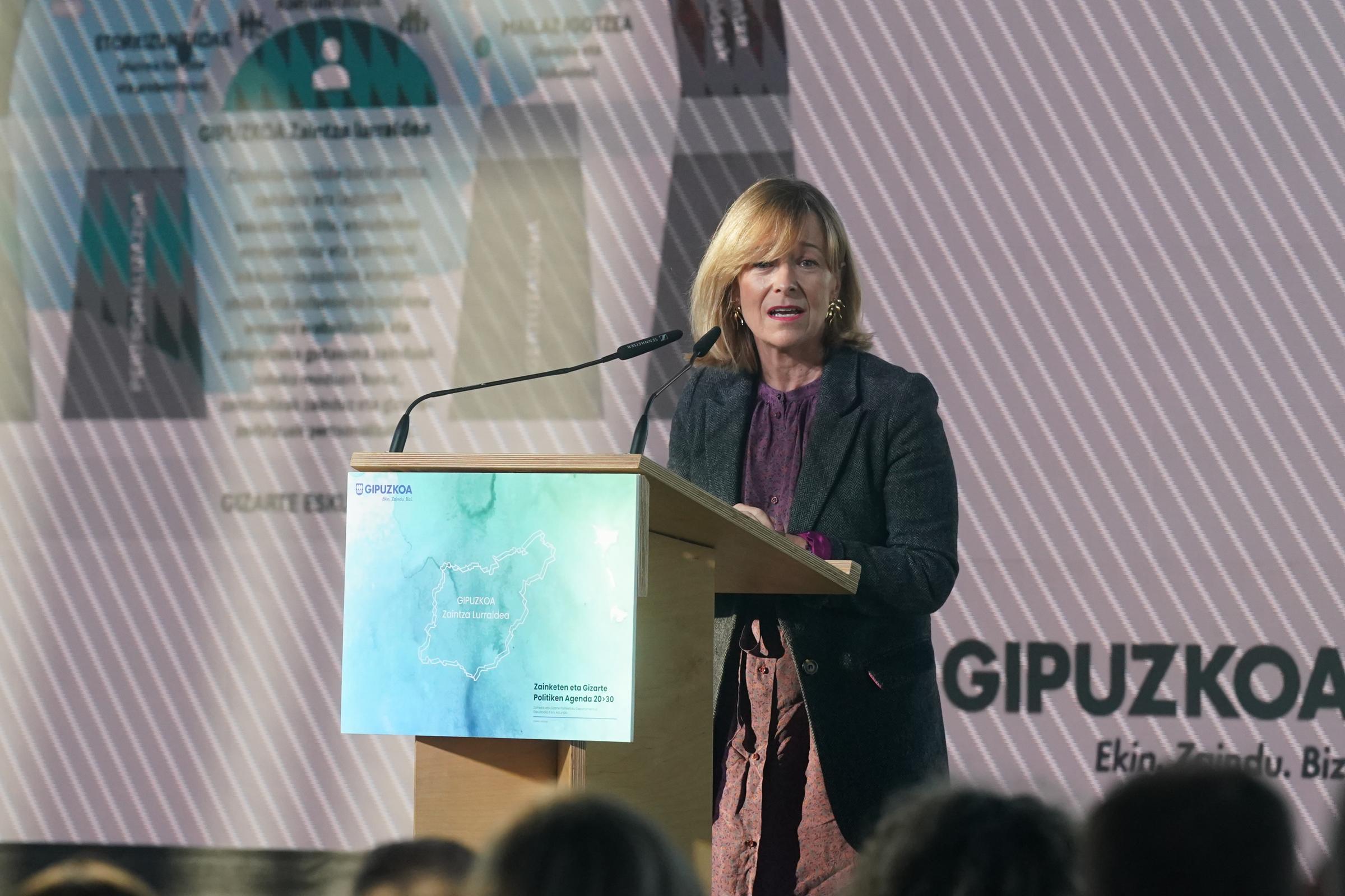 Eider Mendoza Gipuzkoako ahaldun nagusia, gaur, Donostian. GIPUZKOAKO FORU ALDUNDIA