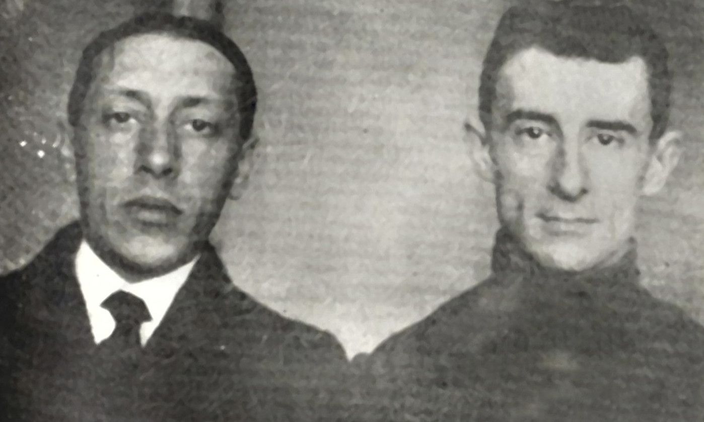 Igor Stravinski eta Maurice Ravel, 1911. urtean, Parisen. BERRIA. Igor Stravinski eta Maurice Ravel, 1911. urtean, Parisen. BERRIA.