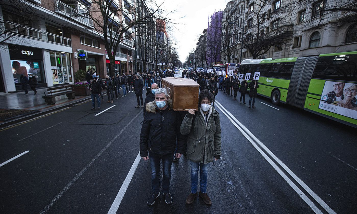 Lan istripuen aurkako protesta. FOKU. Lan istripuen aurkako protesta. FOKU.