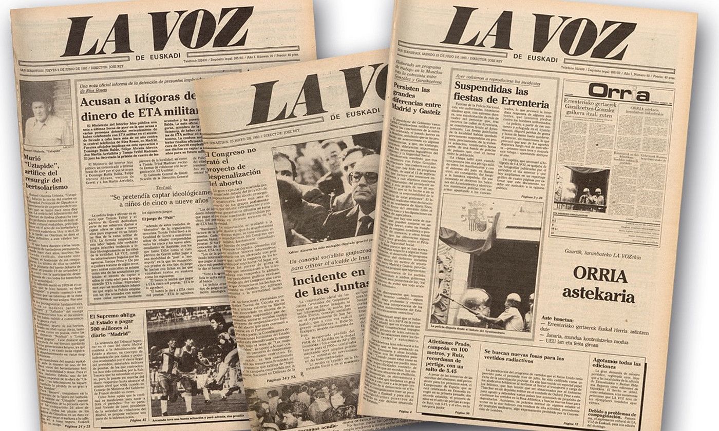 Orria euskarazko astekaria 1983ko uztailaren 23an argitaratu zuen lehen aldiz La voz de Euskadi-k. BERRIA.