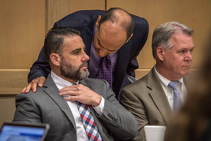 Pablo Ibar, bere kotrako epaiketaren saio batean. GIORGIO VIERA, EFE