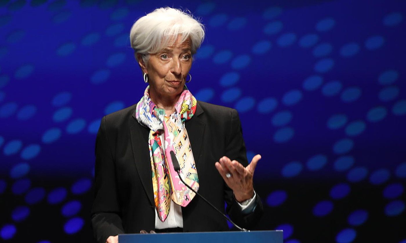 EBZko presidente Christine Lagarde. ANTONIO COTRIM / EFE.