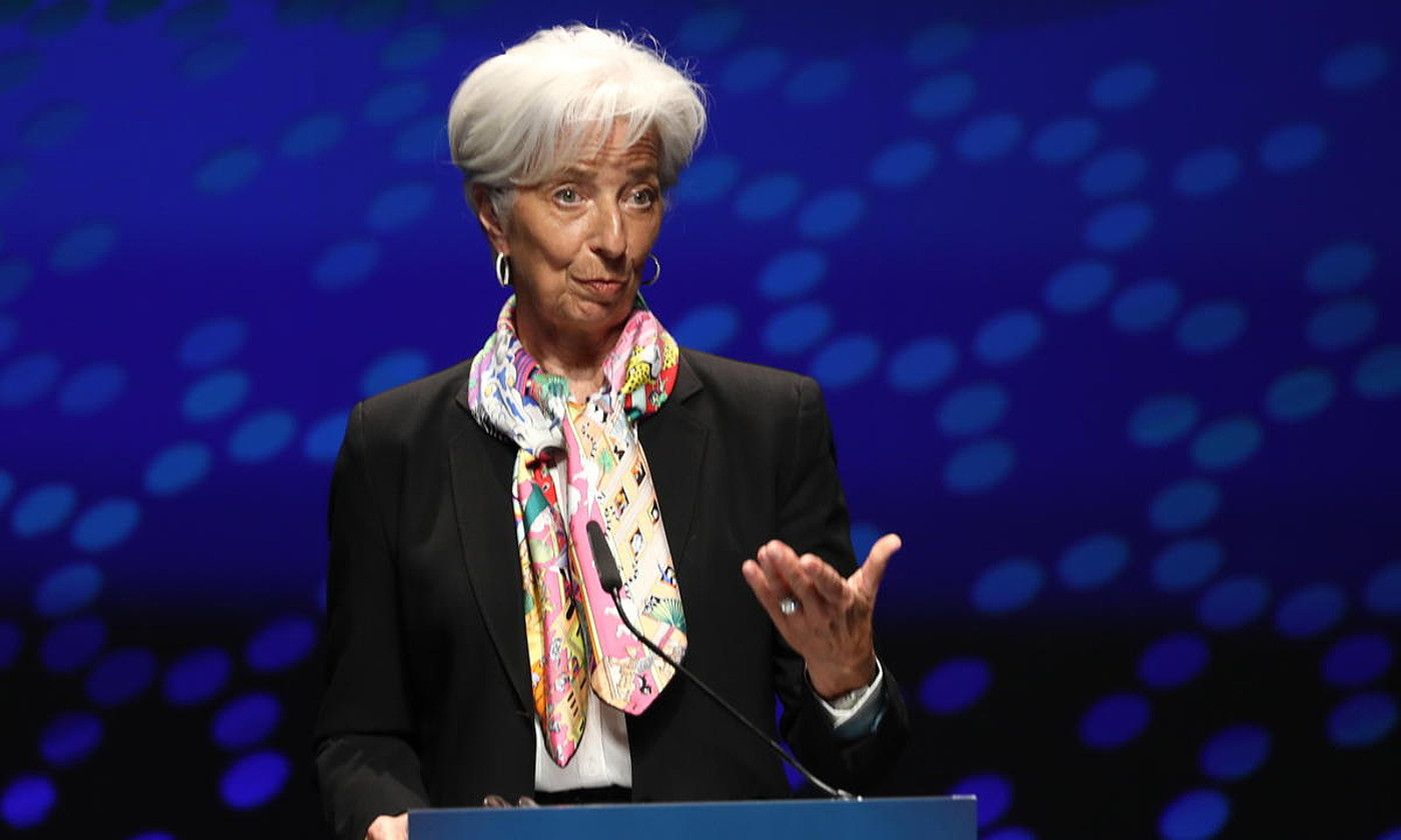 EBZko presidente Christine Lagarde. ANTONIO COTRIM / EFE. EBZko presidente Christine Lagarde. ANTONIO COTRIM / EFE.