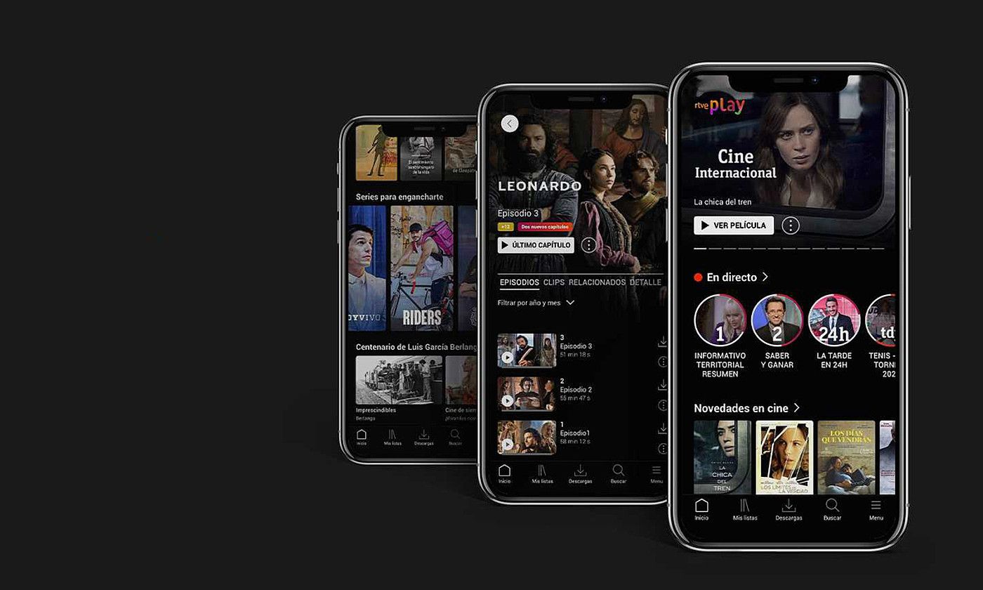 RTVE Play streaming plataforma sortu du RTVEk, oraingoz telefonoetarako eta tabletetarako soilik. RTVE.