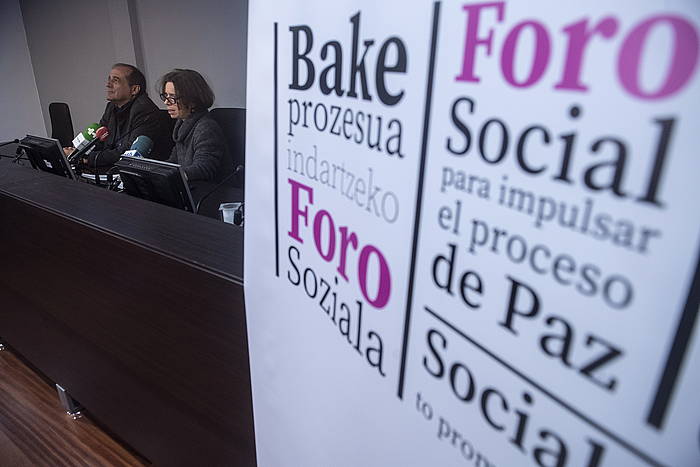Foro Sozial Iraunkorraren agerraldi bat, otsailean. JON URBE, FOKU