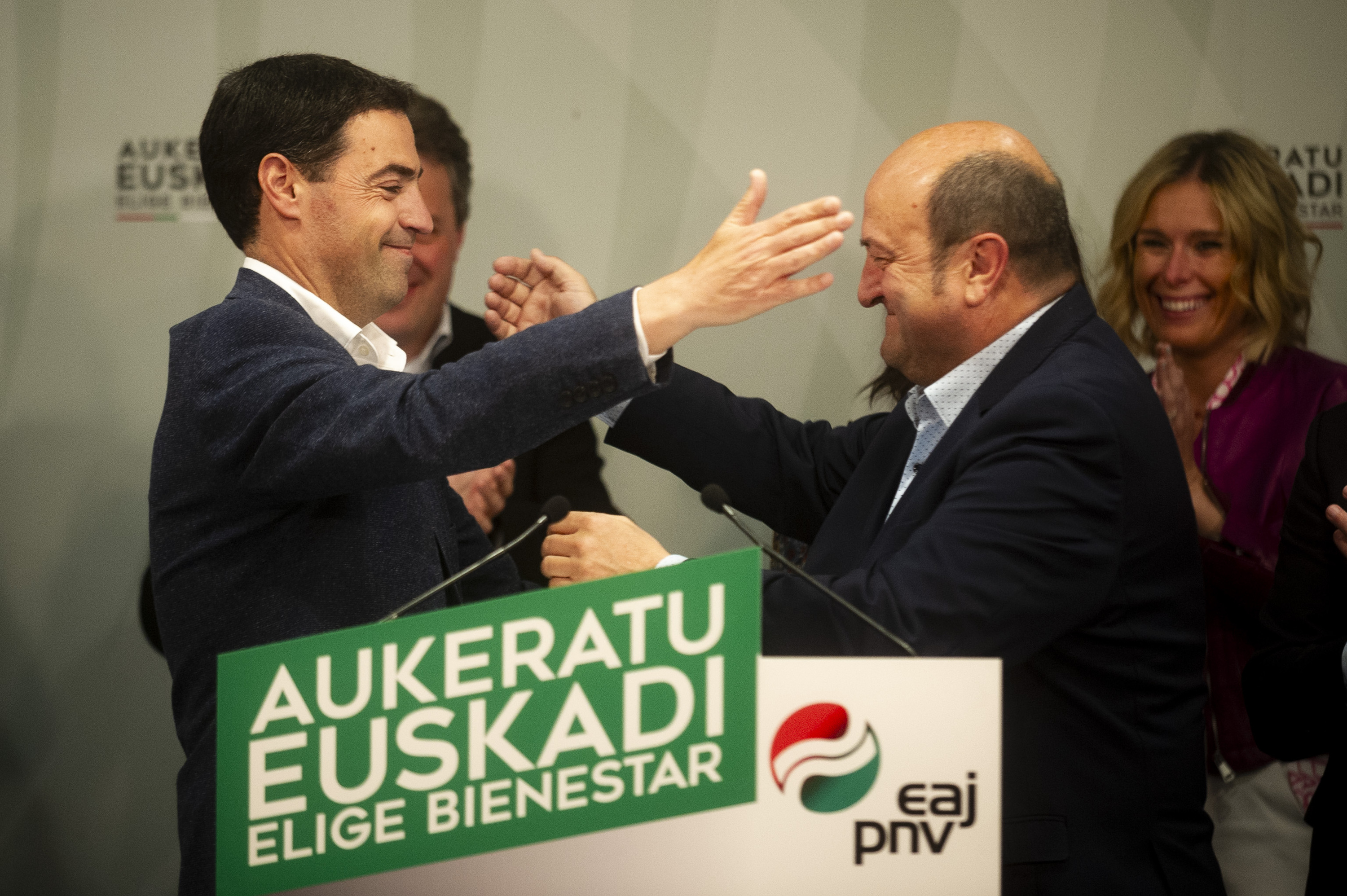 EAJ garaile, Eusko Legebiltzarrerako hauteskundeetan. JAIZKI FONTANEDA / FOKU EAJ garaile, Eusko Legebiltzarrerako hauteskundeetan. JAIZKI FONTANEDA / FOKU