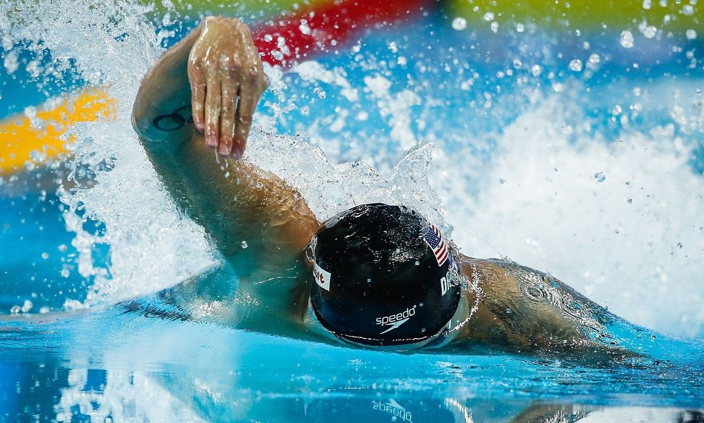 Katie Ledecky, txapelketa batean. PATRICK B. KRAEMER / EFE.