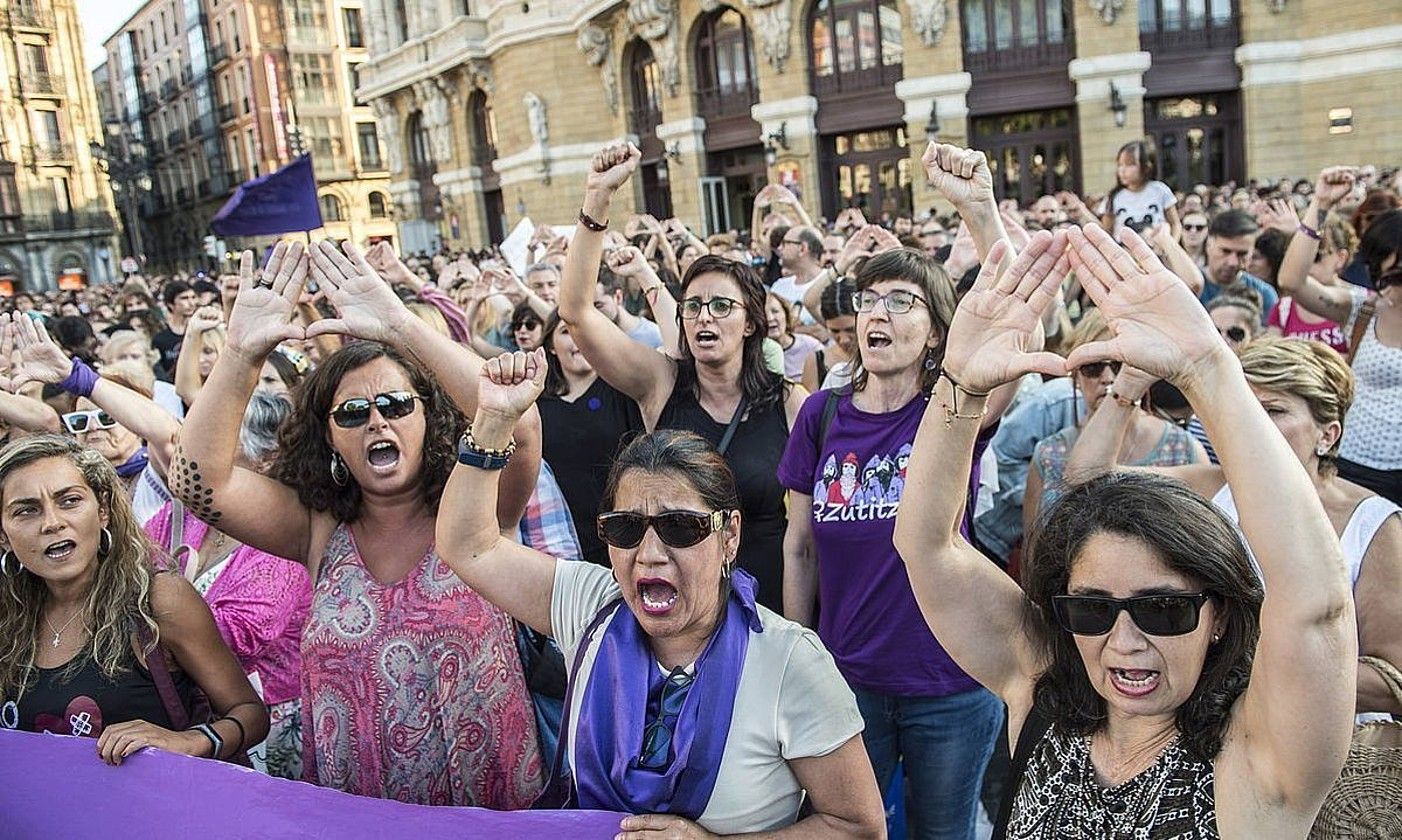 Indarkeria matxistaren aurkako protesta bat, Bilbon. MARISOL RAMIREZ / FOKU.