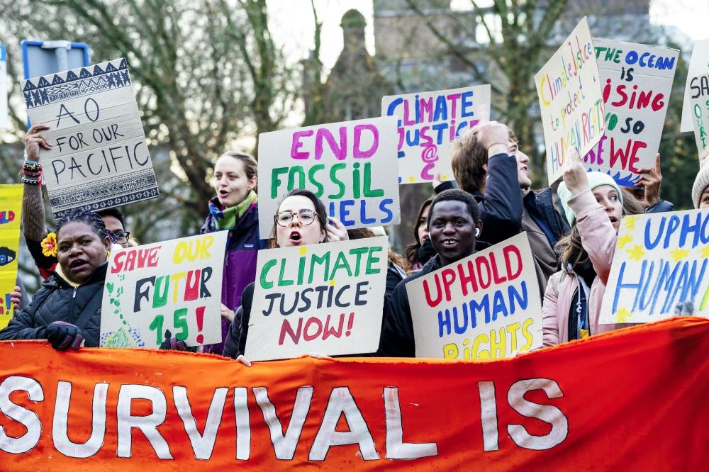 NETHERLANDS CLIMATE PROTEST ICJ NETHERLANDS CLIMATE PROTEST ICJ