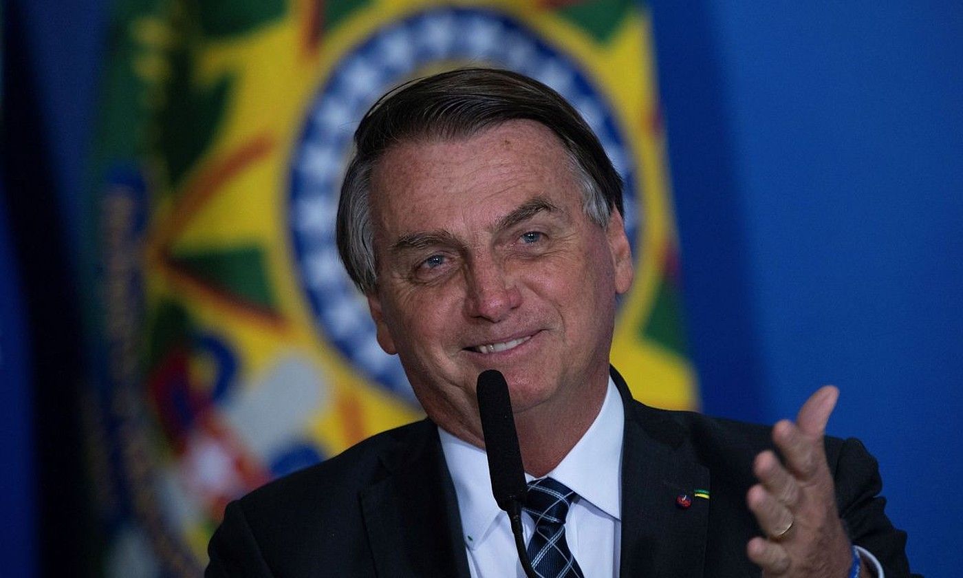 Jair Bolsonaro Brasilgo presidentea, artxiboko argazki batean. JOEDSON ALVES / EFE. Jair Bolsonaro Brasilgo presidentea, artxiboko argazki batean. JOEDSON ALVES / EFE.