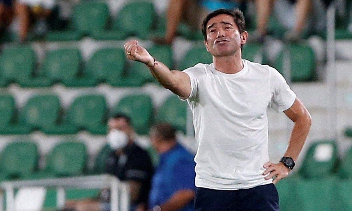 Marcelino Garcia Toral, Athleticek joan den astelehenean Elxen jokatutako partidan. MANUEL LORENZO / EFE. Marcelino Garcia Toral, Athleticek joan den astelehenean Elxen jokatutako partidan. MANUEL LORENZO / EFE.