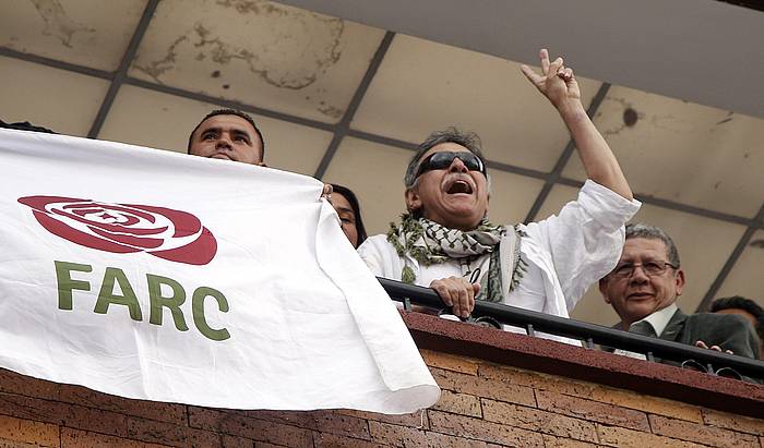 Jesus Santrich, libre geratu ondoren. JUAN PáEZ / EFE.