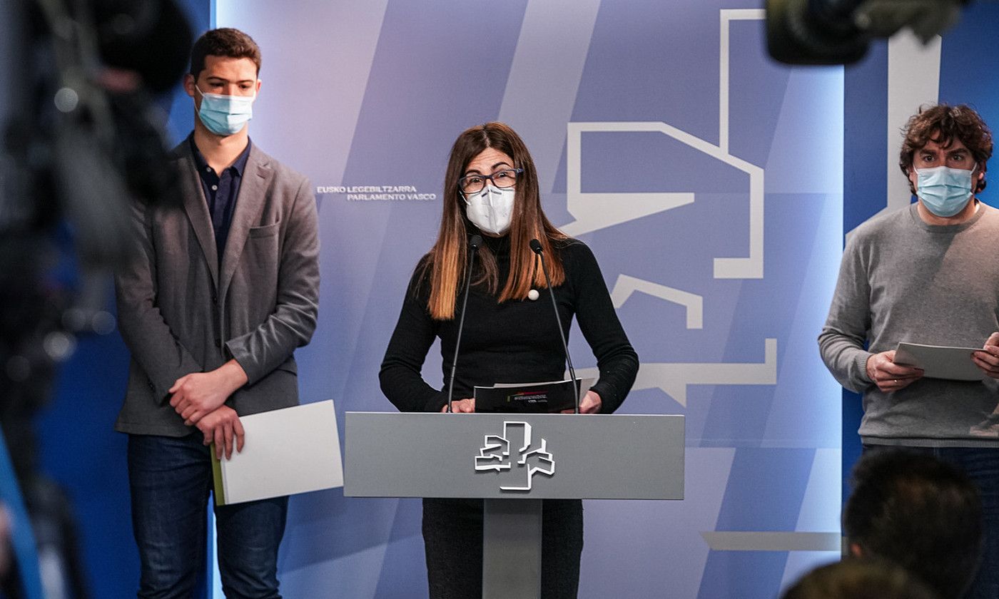 Miren Gorrotxategi EPko bozeramailea, joan den apirilean. ENDIKA PORTILLO / FOKU. Miren Gorrotxategi EPko bozeramailea, joan den apirilean. ENDIKA PORTILLO / FOKU.