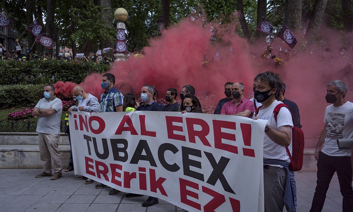 Tubacexeko langileen protesta bat. ARITZ LOIOLA / FOKU.