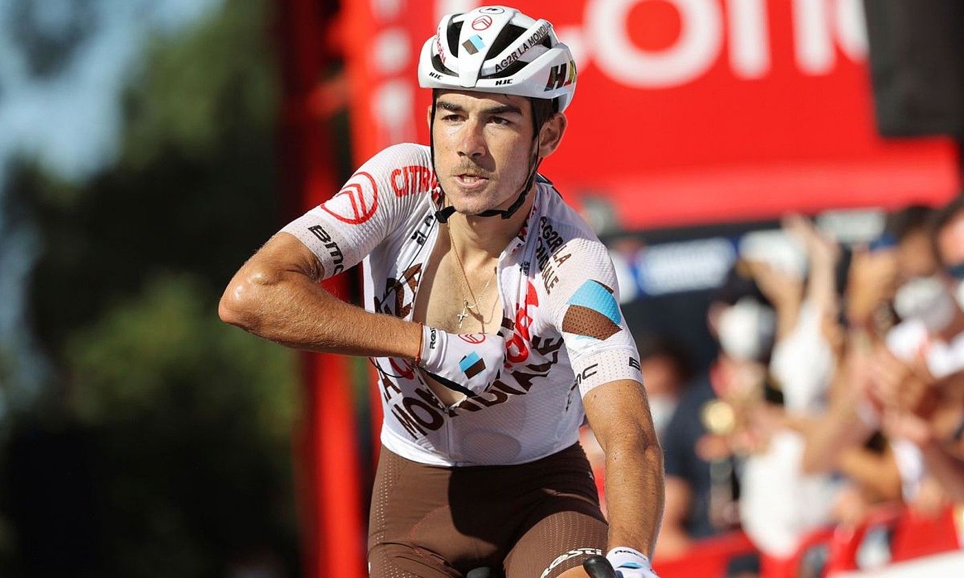 Clement Champoussinek irabazi zuen atzo Vueltako 20. etapa. MANUEL BRUQUE / EFE. Clement Champoussinek irabazi zuen atzo Vueltako 20. etapa. MANUEL BRUQUE / EFE.
