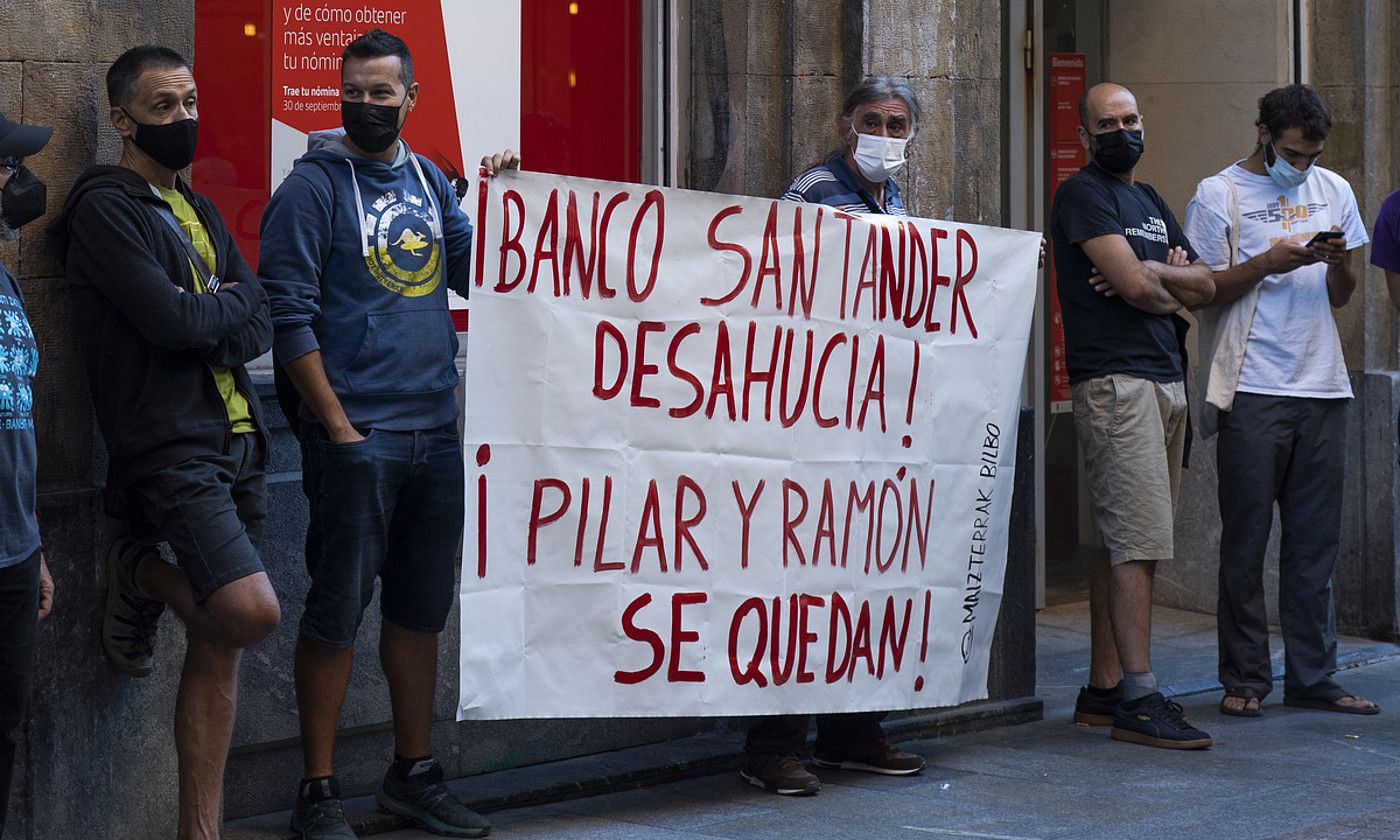 Maizterren Sindikatuko protesta bat, Bilbon. MONIKA DEL VALLE / FOKU.