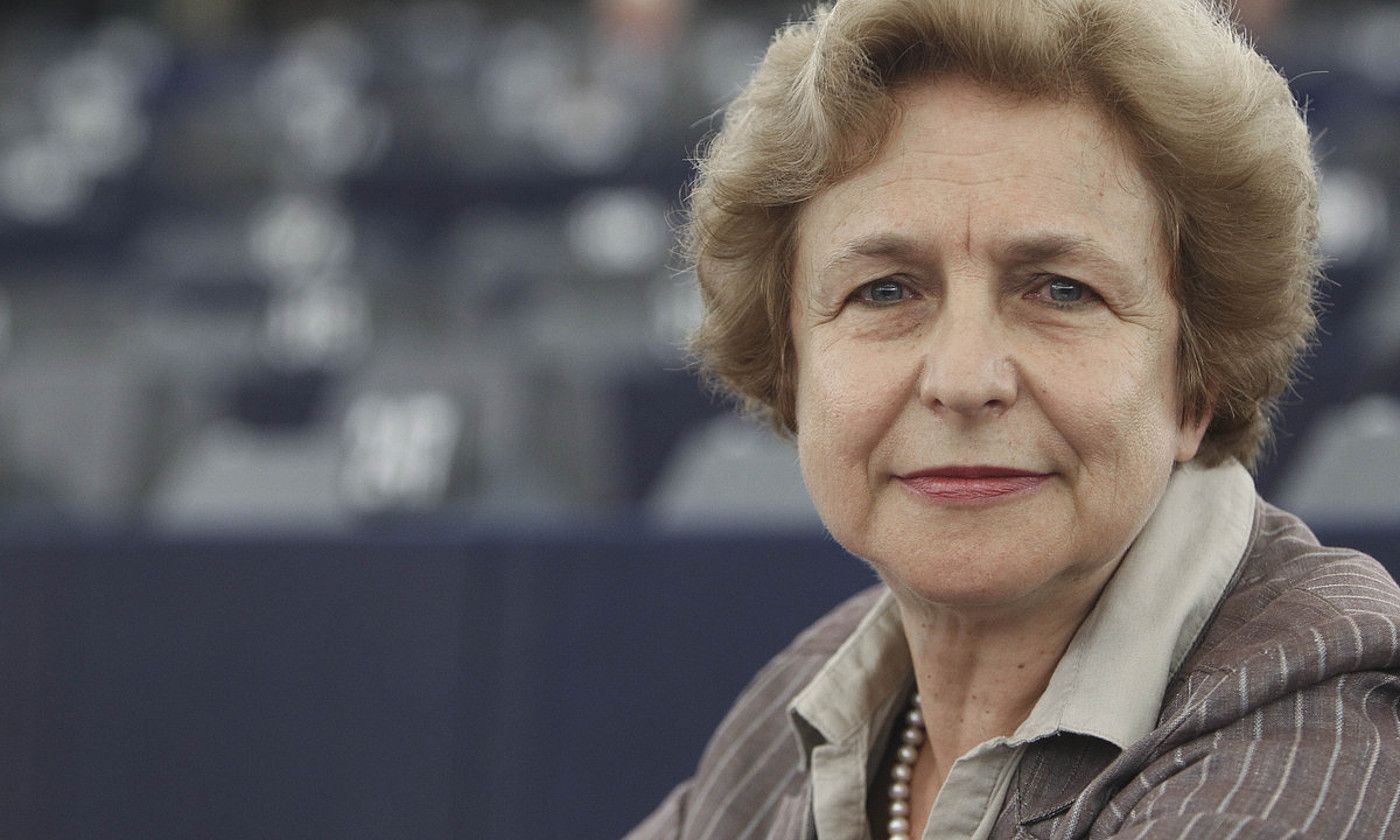 Tatjana Zdanoka Friendship taldeko europarlamentaria. FRED MARVAUX / EFE.