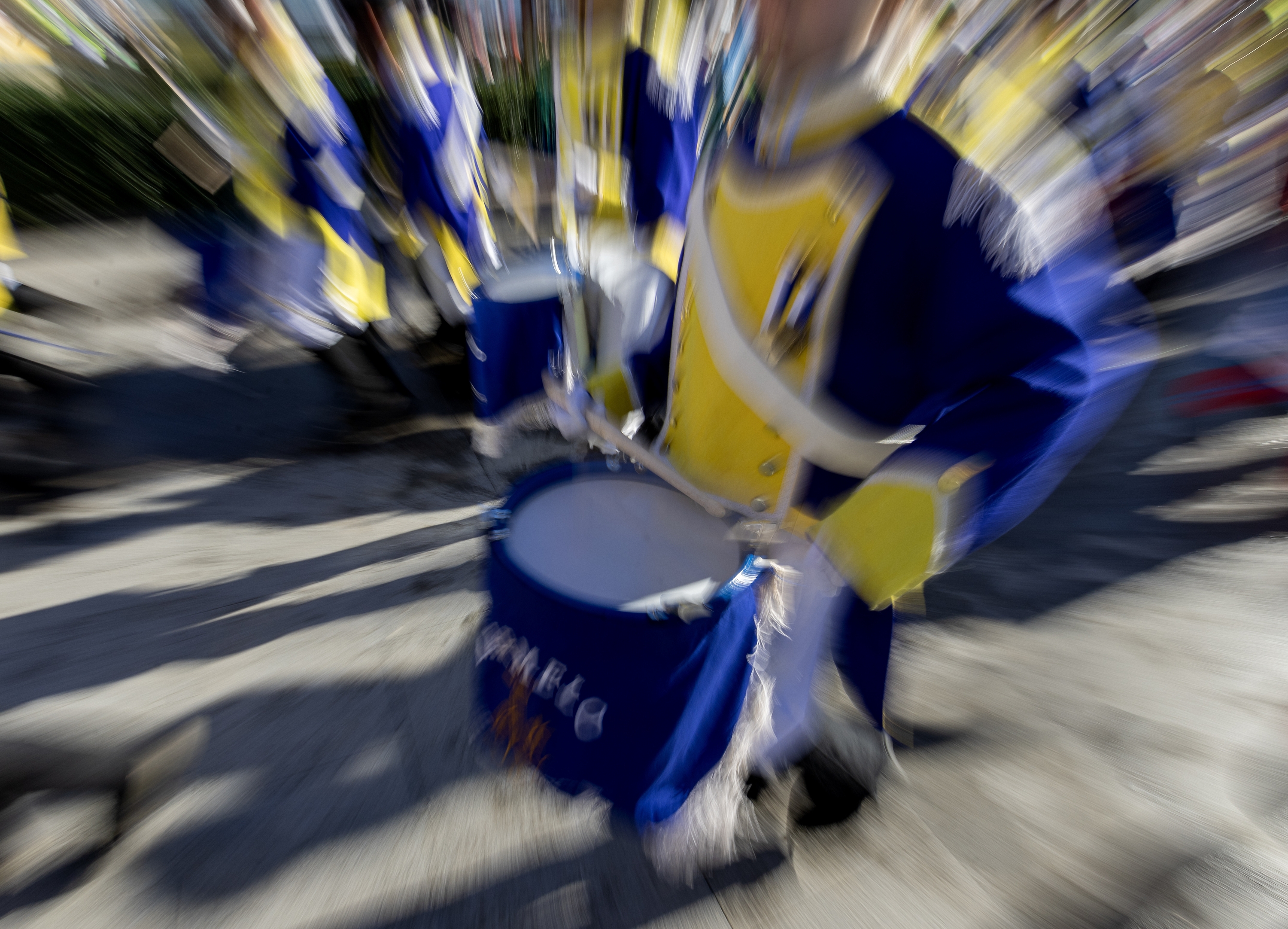 Donostiako haurren danborradako iazko argazki bat. JAVI COLMENERO / EFE