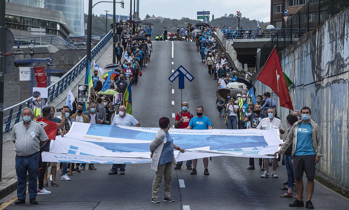 Sarek iazko irailean Bilbon eginiko manifestazio bat. ARITZ LOIOLA / FOKU.